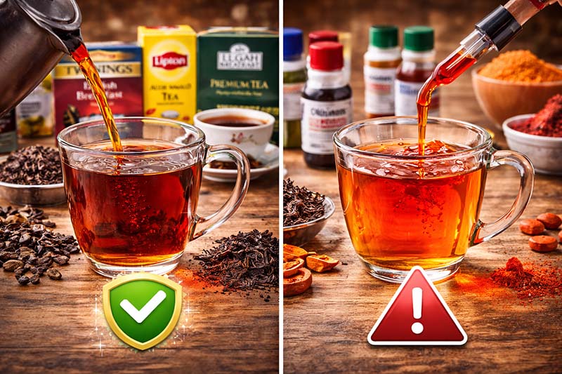 آیا چای خارجی رنگ دارد؟ بررسی واقعیت‌ها